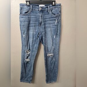 Vervet straight leg distressed jeans